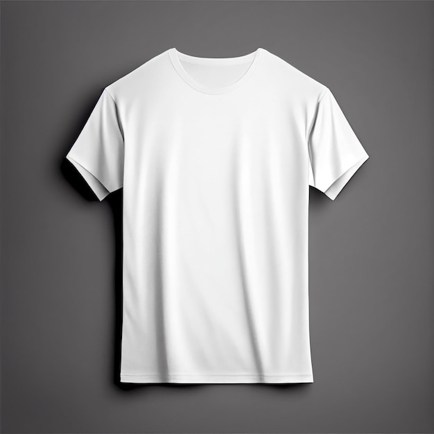 Blank tshirt mockup white basic tee for your design Ghost mannequin Generative AI