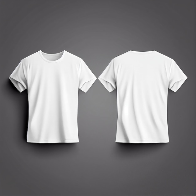 Premium Photo | Blank tshirt mockup white tee front and back view ...