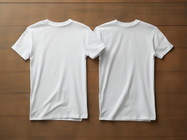 Blank tshirt mockup with back view and the front view