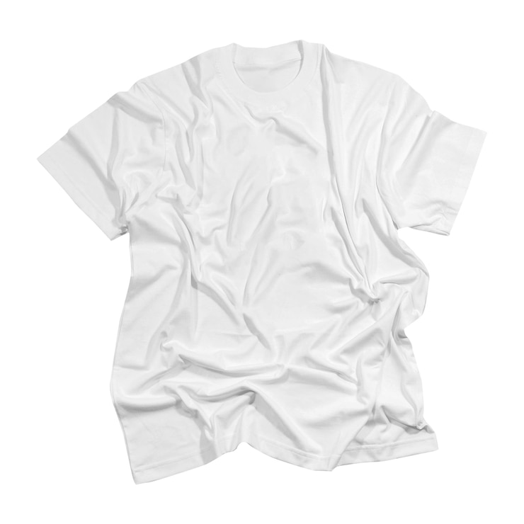 Photo blank tshirt white template front and back view on clean background short sleeve mockup