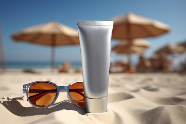 Blank Tube Cream in Beach Summer