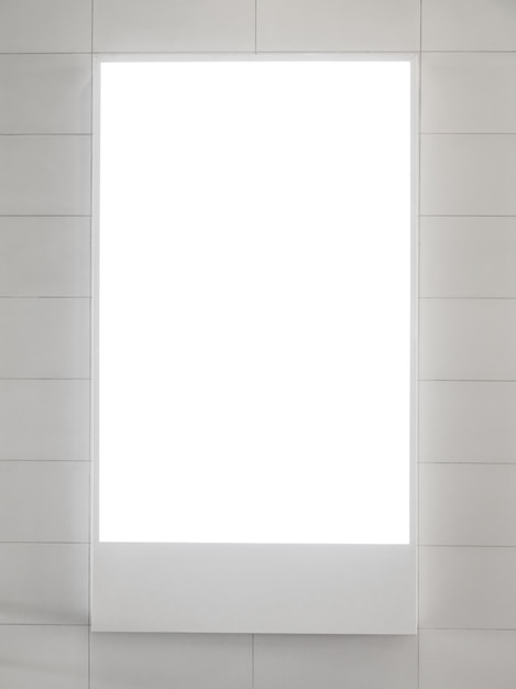 Blank vertical billboard or blank light box