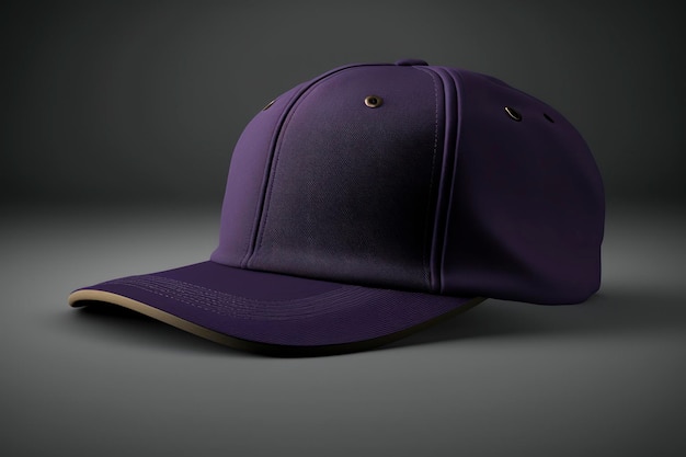 'Пустой фиолетовый макет кепки нейтральный фон рекламное фото ультра реалистичное фото