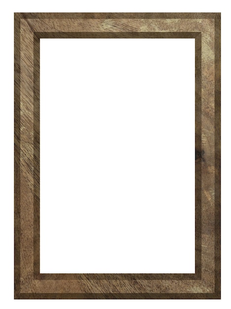 Blank wall hanging rectangular wooden picture and photo frame