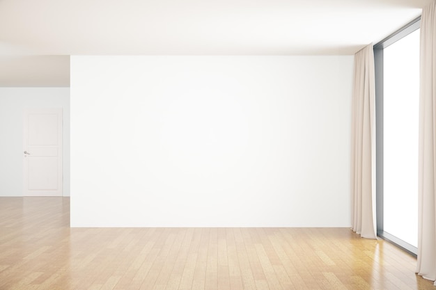Blank wall in interior