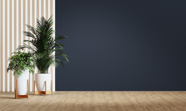 Blank wall mockup 3d rendering