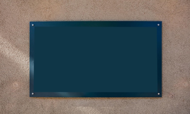 空白の壁サイン モックアップ ブラック カラー ビジネス看板テンプレート コピー スペース