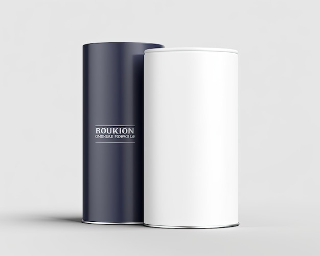 Foto modello di imballaggio in alluminio bianco bianco per prodotti per la cura della pelle