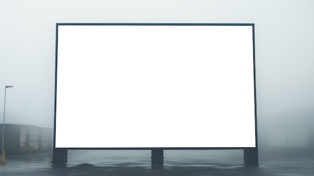 Photo blank white billboard for advertising mock up