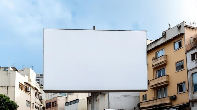 Blank white billboard outdoor