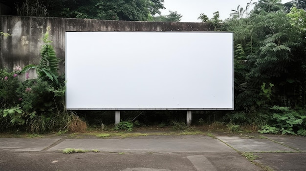 Blank White Billboard Sign