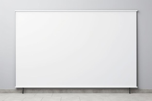 Photo a blank white board on a wall in a room