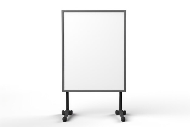 Blank white board or white sheet of paper template