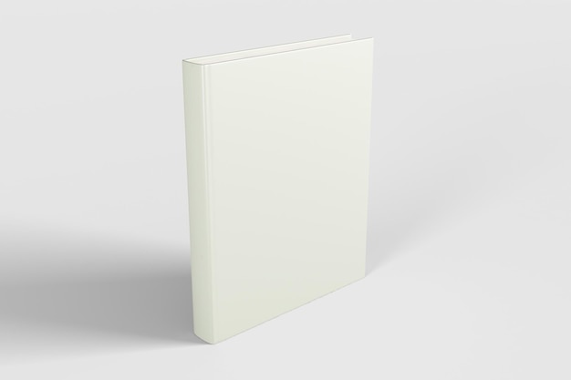 Photo blank white book cover mock up