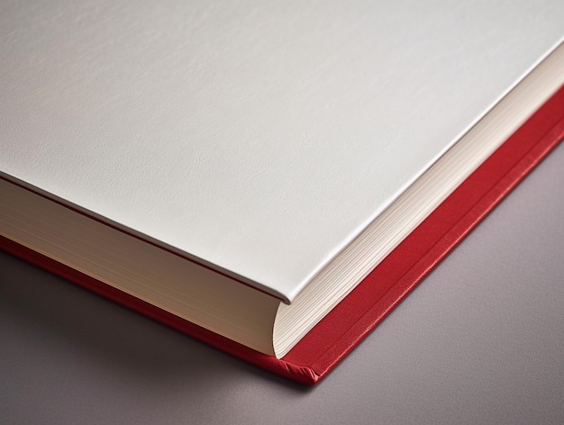 Blank white book cover