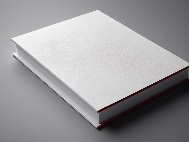 Blank white book cover