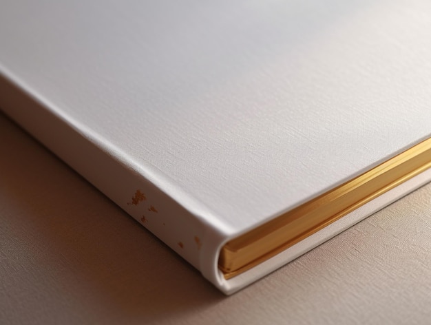 Blank white book cover