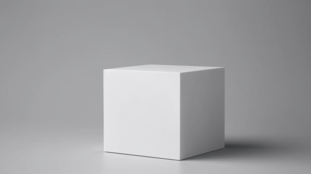 Photo blank white box product mockup blank mockup for displace ai generative