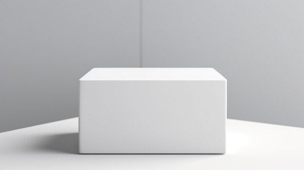 Photo blank white box product mockup blank mockup for displace ai generative