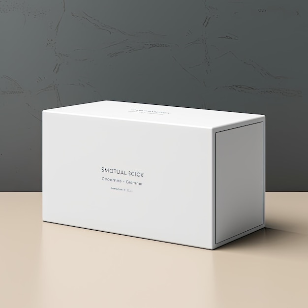 Blank white Box Product Mockup on minimal background