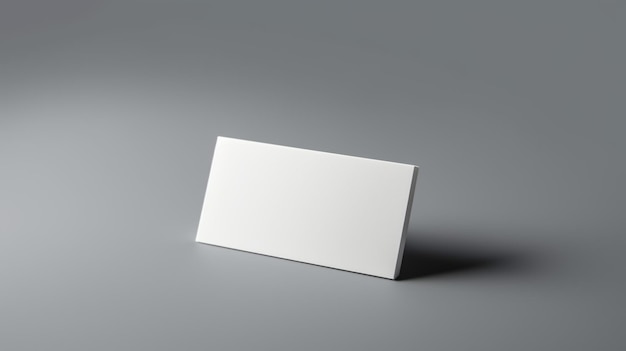 Blank white business card Closeup mockup