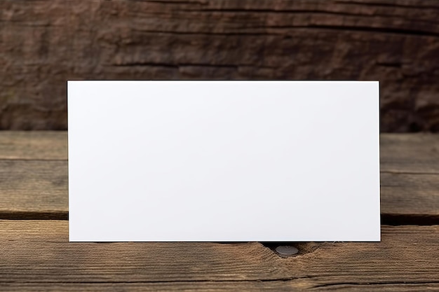 Photo blank white business card presentation of corporate identity for your designs mockup