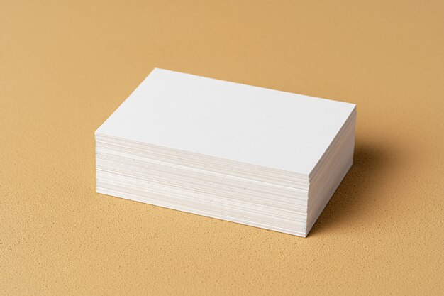 Photo blank white business card with copy space