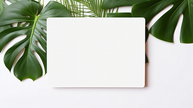 Photo blank white business cards mockups on a wooden plate