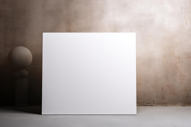 Photo a blank white canvas background