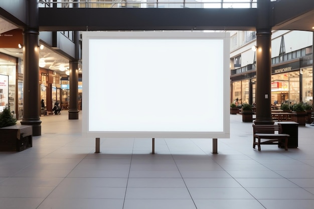 Blank White Canvas Billboard Poster Generative AI