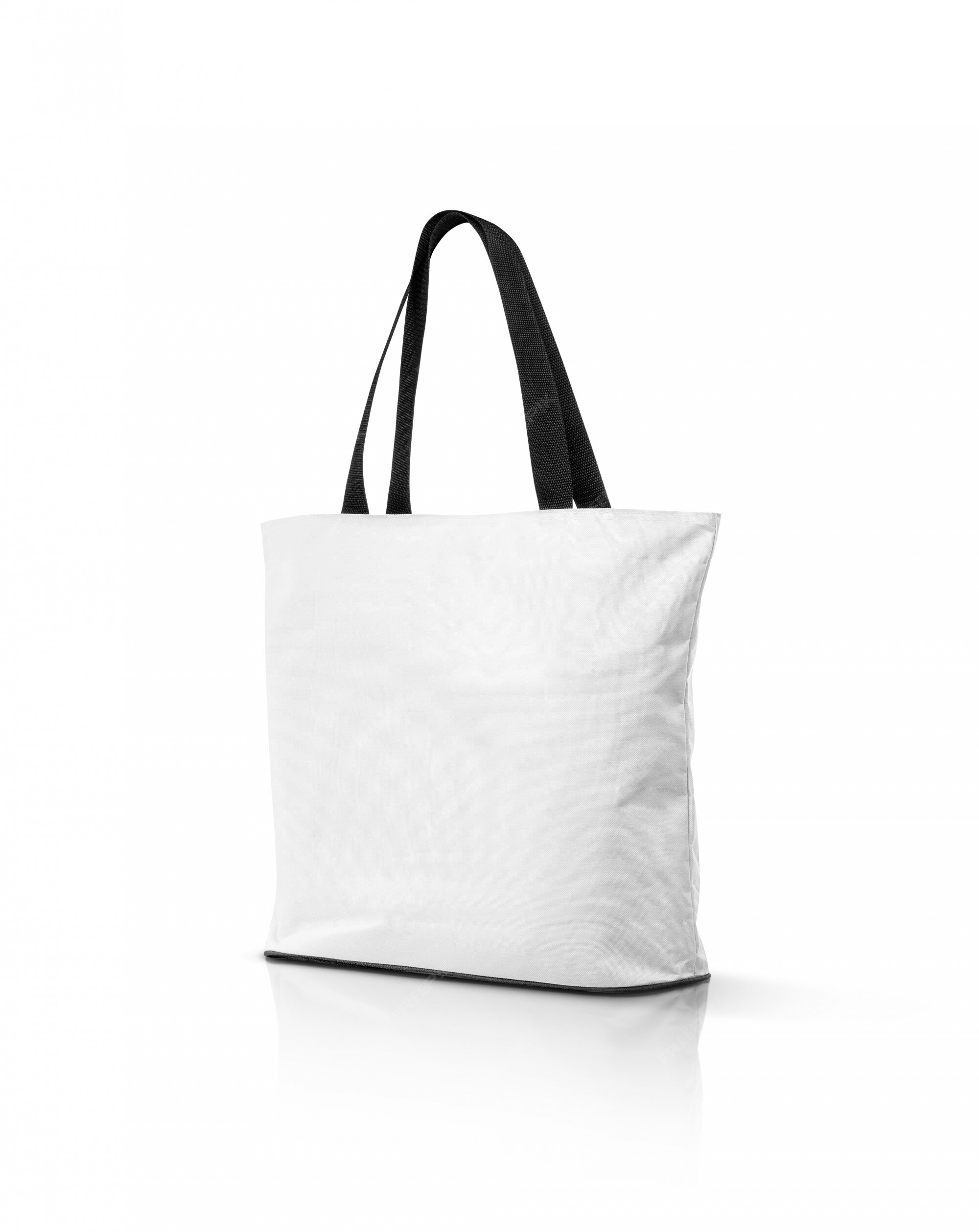 Premium Photo | Blank white canvas tote bag isolated on white background