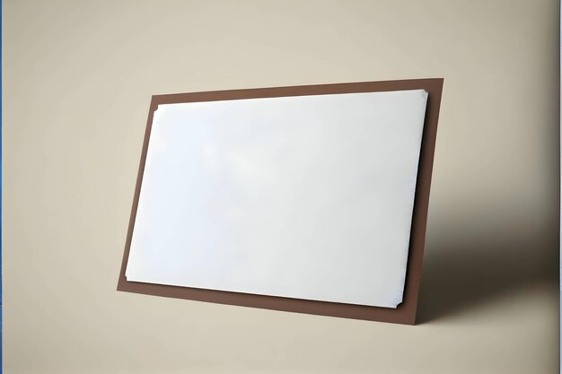 Photo blank white card on light background