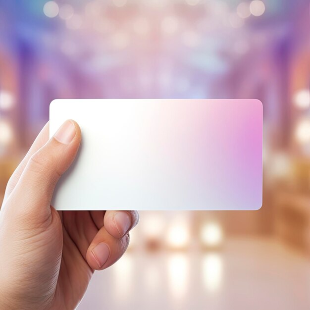 Blank white card mockup template