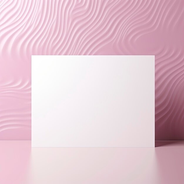 Blank white card mockup template