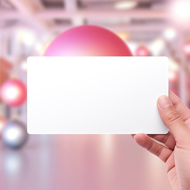 Photo blank white card mockup template