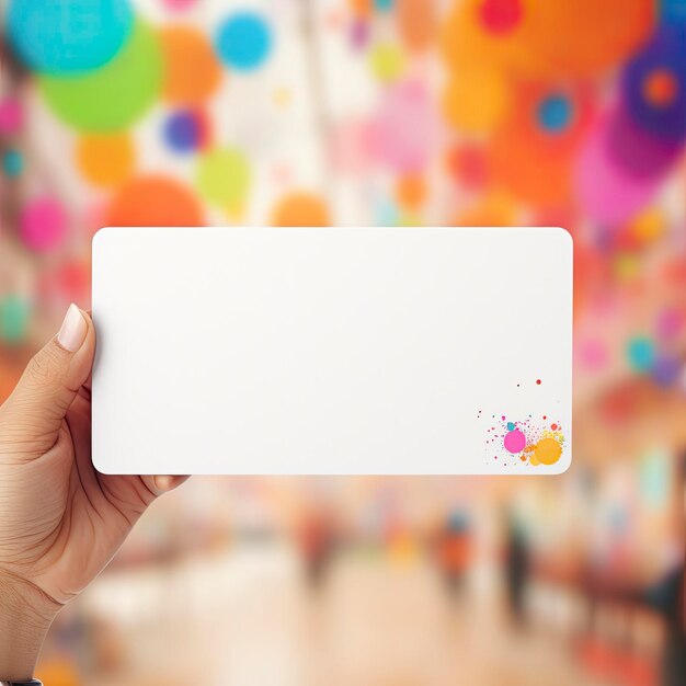 Photo blank white card mockup template