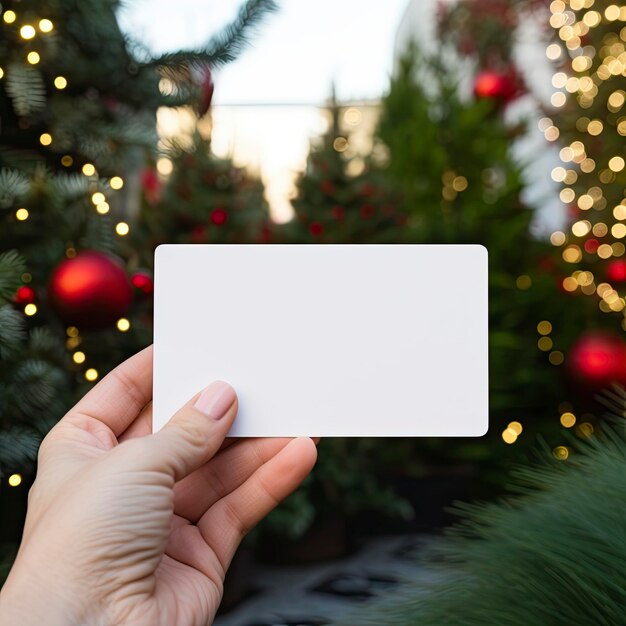 Photo blank white card mockup template