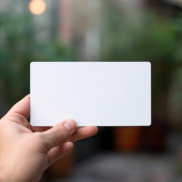 Photo blank white card mockup template