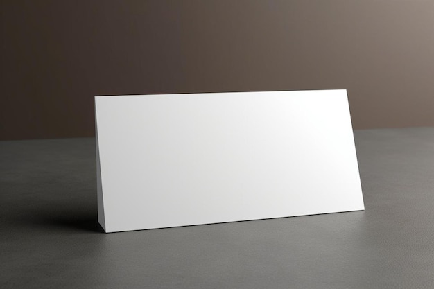 Photo a blank white card sitting on a table