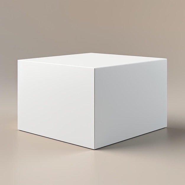 Blank White Cardboard Box