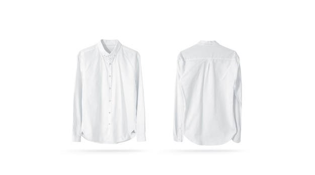 Blank white classic mens shirt isolated