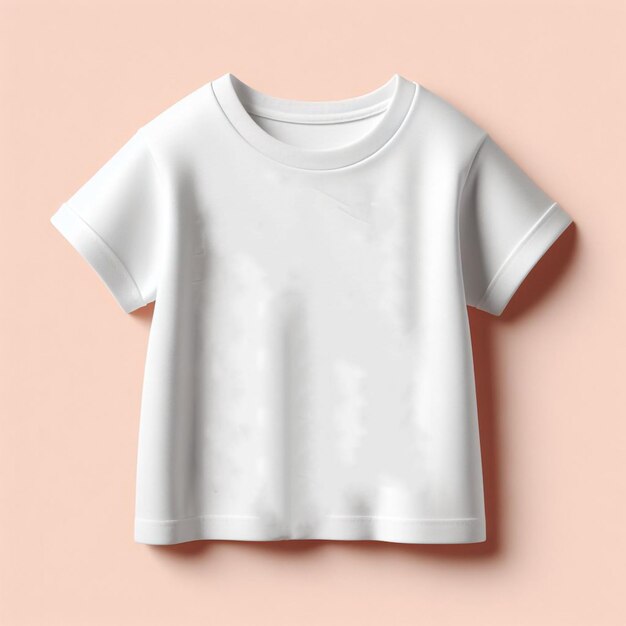 白い綿の新生児のベビートップTシャツ モッケージ テンプレート デザイン 可愛い小さな男の子女の子