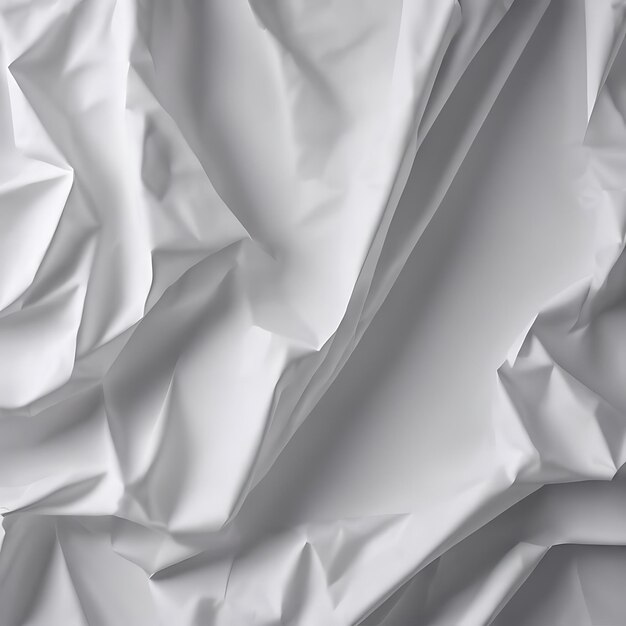 Blank white crumpled and creased paper poster texture background