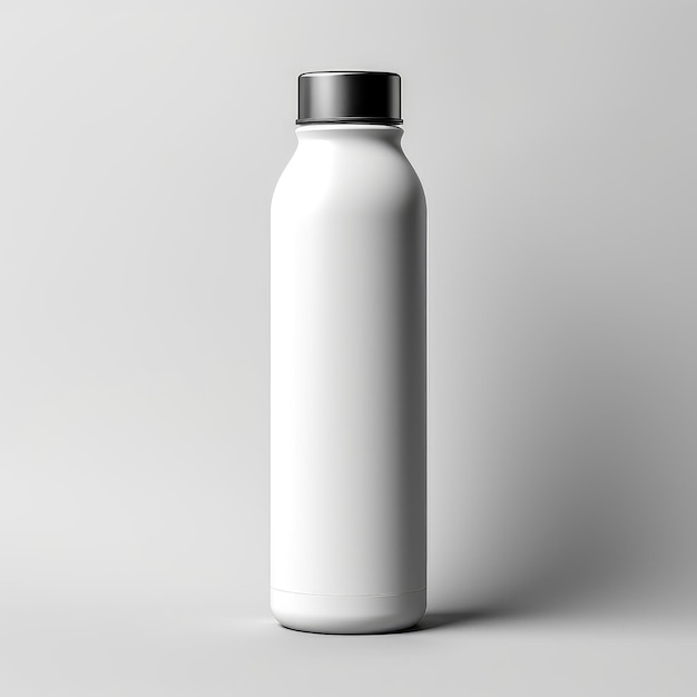 A blank white drink bottle