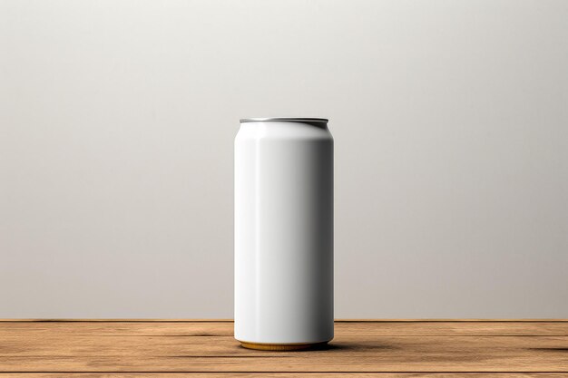 Photo a blank white drink can