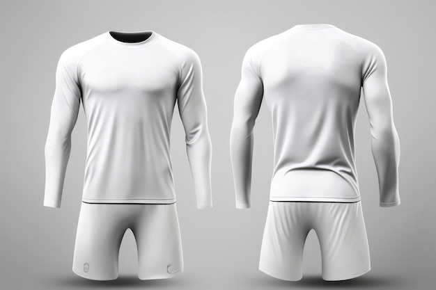 blank white football uniform design