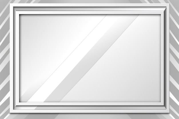 a blank white frame on a gray background