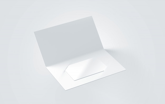 Blank white greeting card