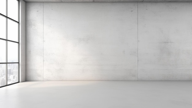 Blank white grunge cement wall texture background Generative AI