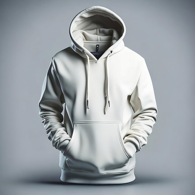 Blank white hoodie template Hoodie sweatshirt long sleeve with clipping path hoodie for design